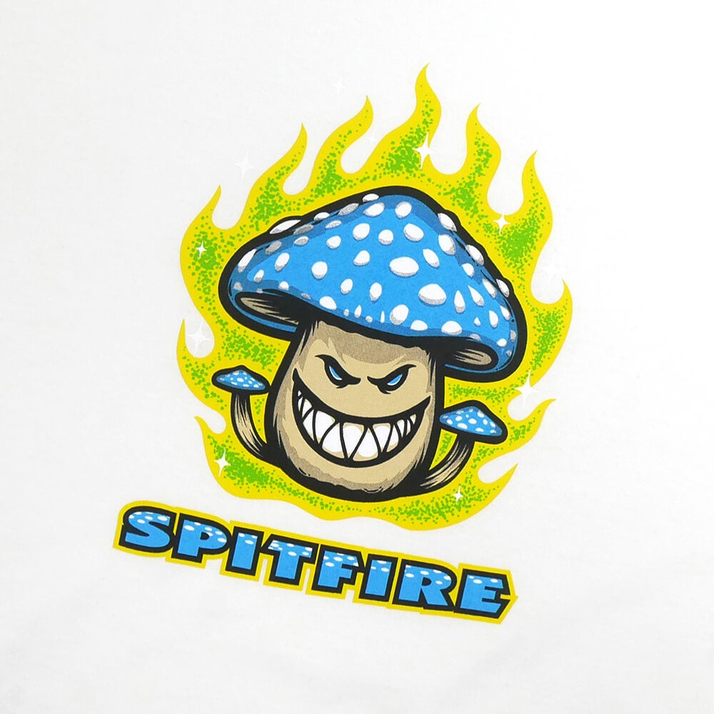 SPITFIRE LONG SLEEVE スピットファイヤー ロングスリーブTシャツ MUSHROOM BIGHEAD WHITE スケートボード スケボー 1