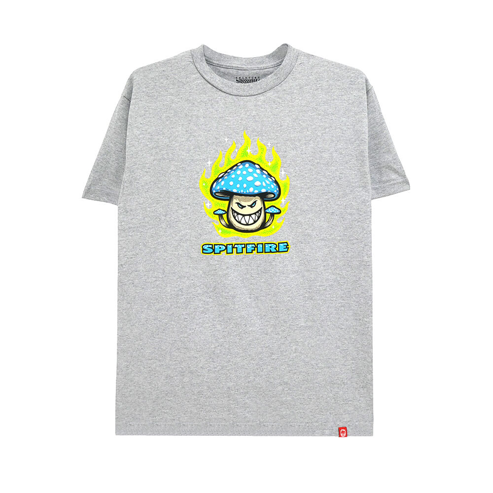 SPITFIRE T-SHIRT スピットファイヤー Tシャツ MUSHROOM BIGHEAD GREY スケートボード スケボー 