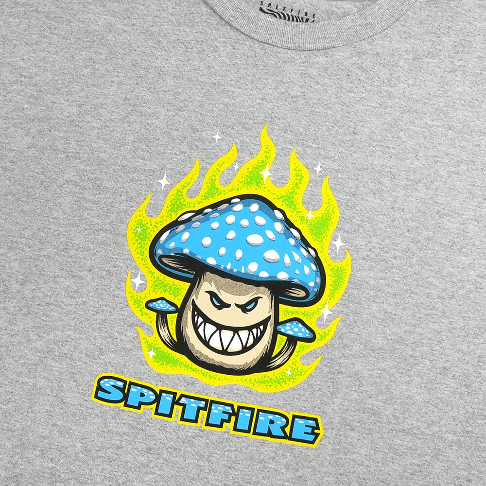 SPITFIRE T-SHIRT スピットファイヤー Tシャツ MUSHROOM BIGHEAD GREY スケートボード スケボー 1