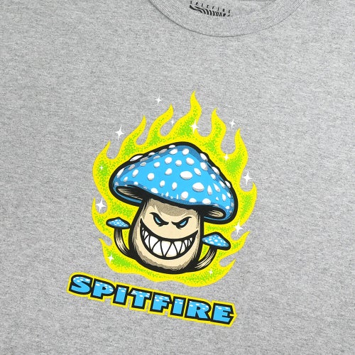 SPITFIRE T-SHIRT スピットファイヤー Tシャツ MUSHROOM BIGHEAD GREY スケートボード スケボー 1