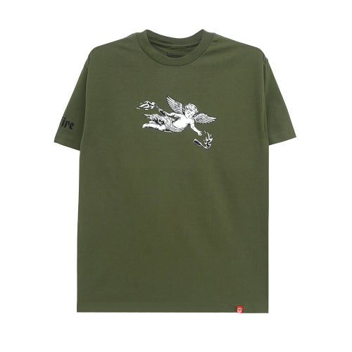 SPITFIRE T-SHIRT スピットファイヤー Tシャツ MOLOTOV ANGEL MILITARY GREEN スケートボード スケボー 