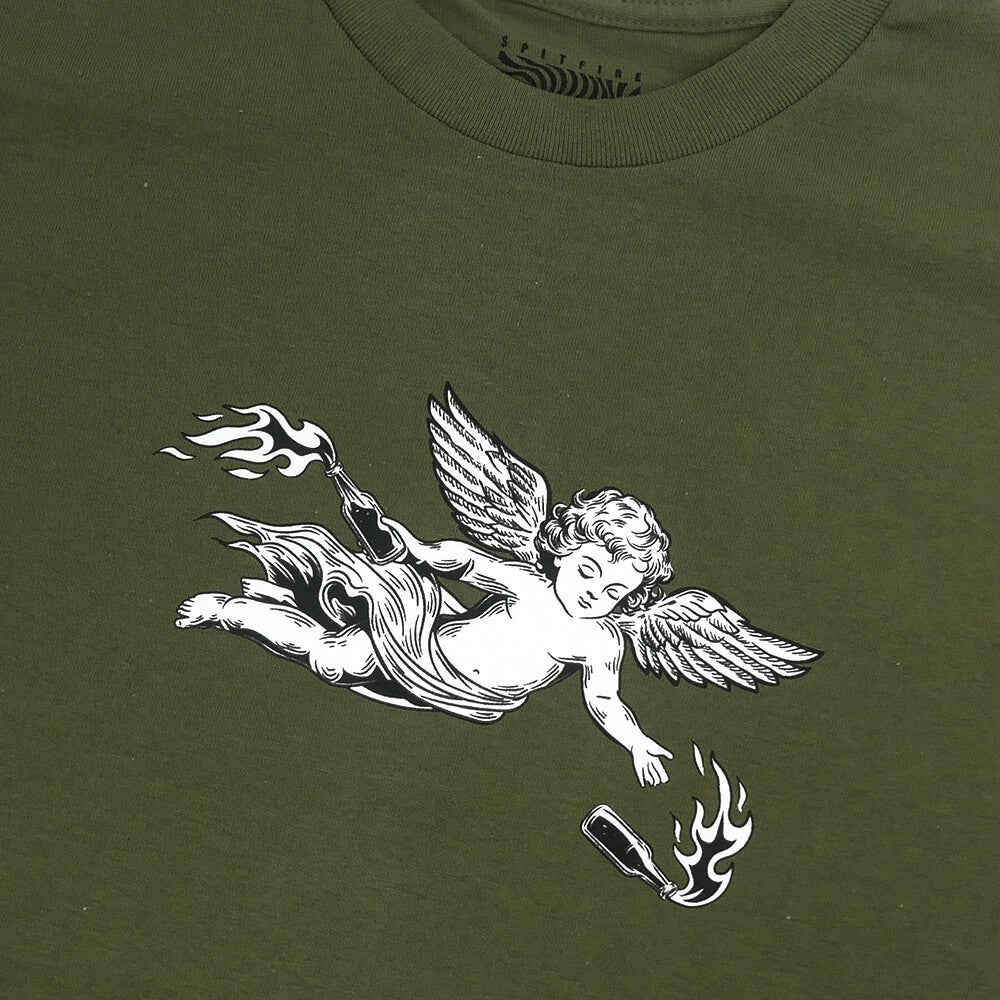 SPITFIRE T-SHIRT スピットファイヤー Tシャツ MOLOTOV ANGEL MILITARY GREEN スケートボード スケボー 1