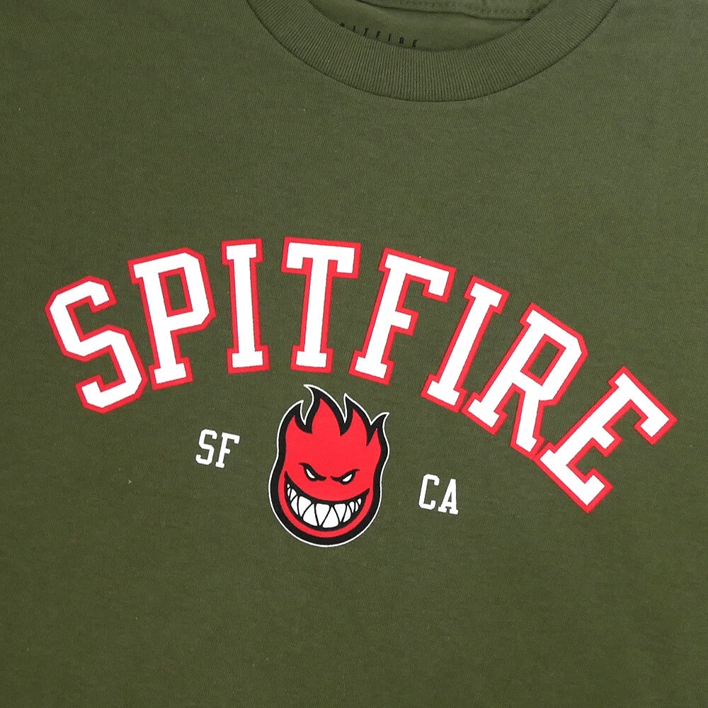 SPITFIRE T-SHIRT スピットファイヤー Tシャツ TEAM BIGHEAD MILITARY GREEN スケートボード スケボー 1