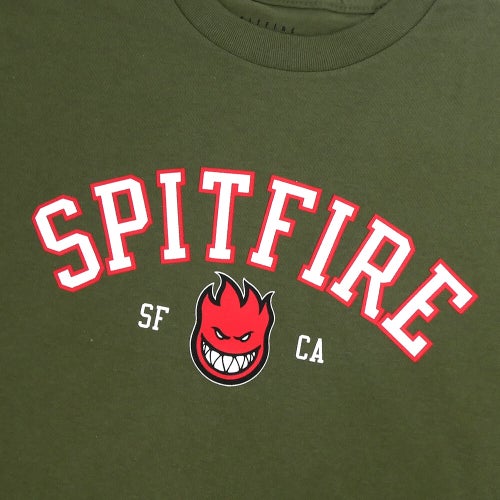 SPITFIRE T-SHIRT スピットファイヤー Tシャツ TEAM BIGHEAD MILITARY GREEN スケートボード スケボー 1