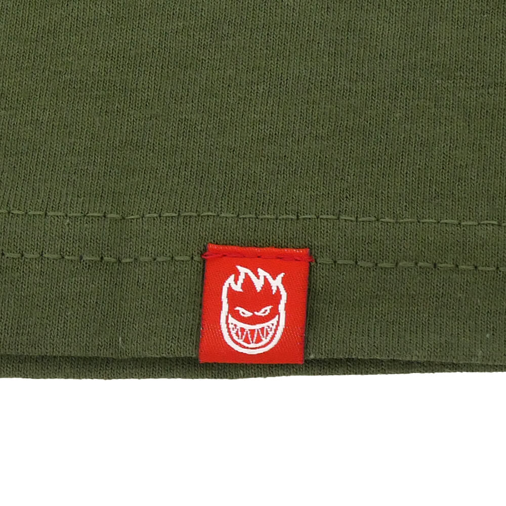 SPITFIRE T-SHIRT スピットファイヤー Tシャツ TEAM BIGHEAD MILITARY GREEN スケートボード スケボー 2
