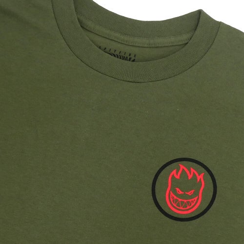 SPITFIRE T-SHIRT スピットファイヤー Tシャツ CLASSIC SWIRL OVERLEY MILITARY GREEN スケートボード スケボー 2