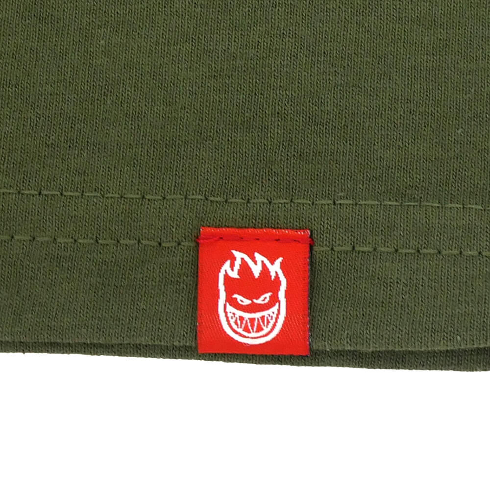 SPITFIRE T-SHIRT スピットファイヤー Tシャツ CLASSIC SWIRL OVERLEY MILITARY GREEN スケートボード スケボー 4