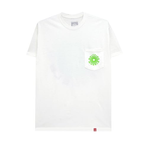 SPITFIRE T-SHIRT スピットファイヤー Tシャツ CLASSIC 87 SWIRL FILL POCKET WHTE/GREEN スケートボード スケボー 