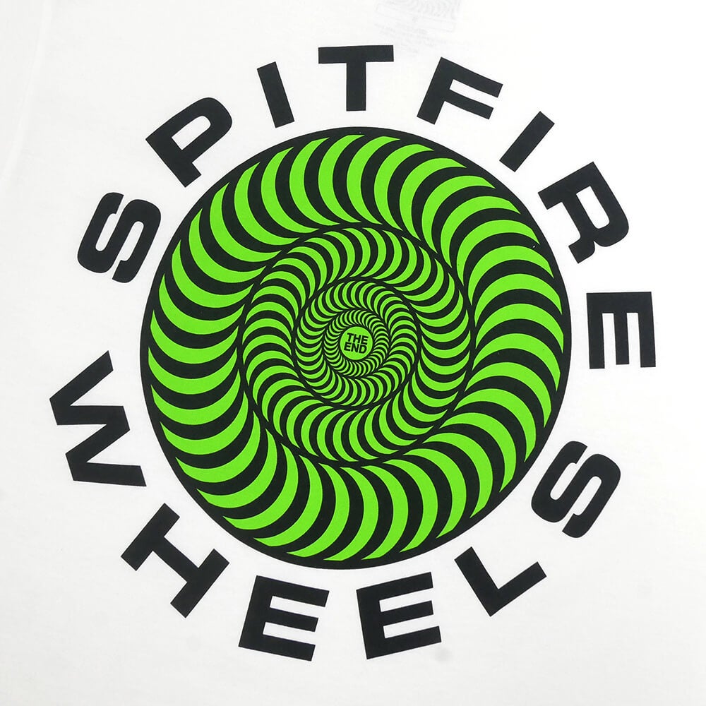SPITFIRE T-SHIRT スピットファイヤー Tシャツ CLASSIC 87 SWIRL FILL POCKET WHTE/GREEN スケートボード スケボー 3