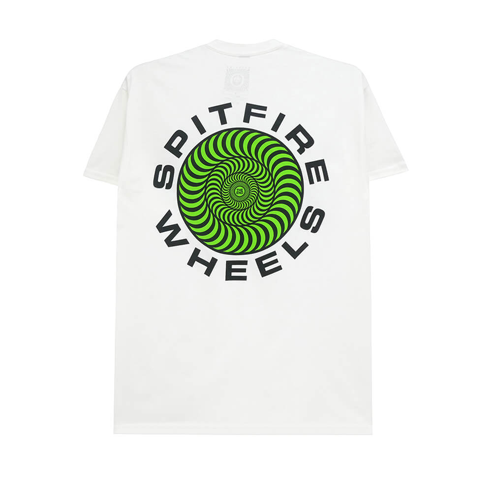 SPITFIRE T-SHIRT スピットファイヤー Tシャツ CLASSIC 87 SWIRL FILL POCKET WHTE/GREEN スケートボード スケボー 4