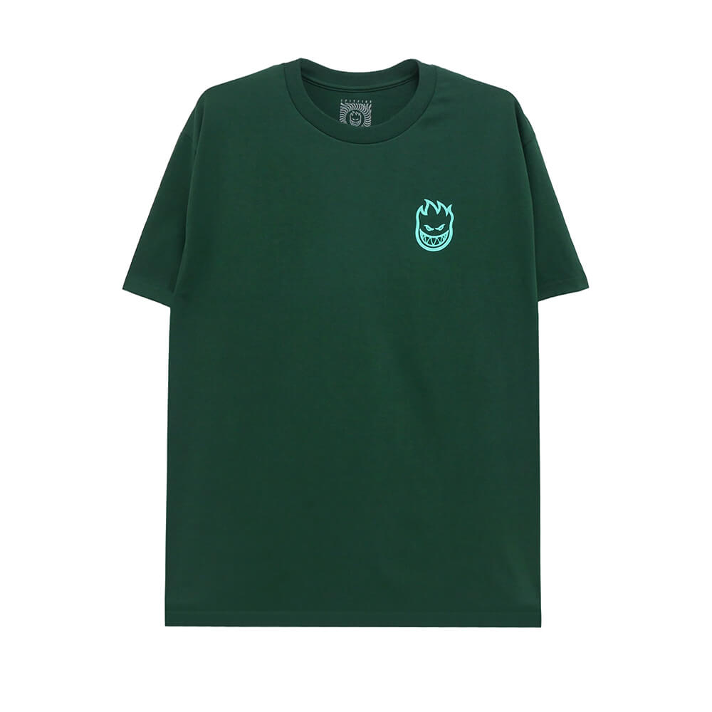 SPITFIRE T-SHIRT スピットファイヤー Tシャツ FLORAL CLASSIC FOREST GREEN スケートボード スケボー 1