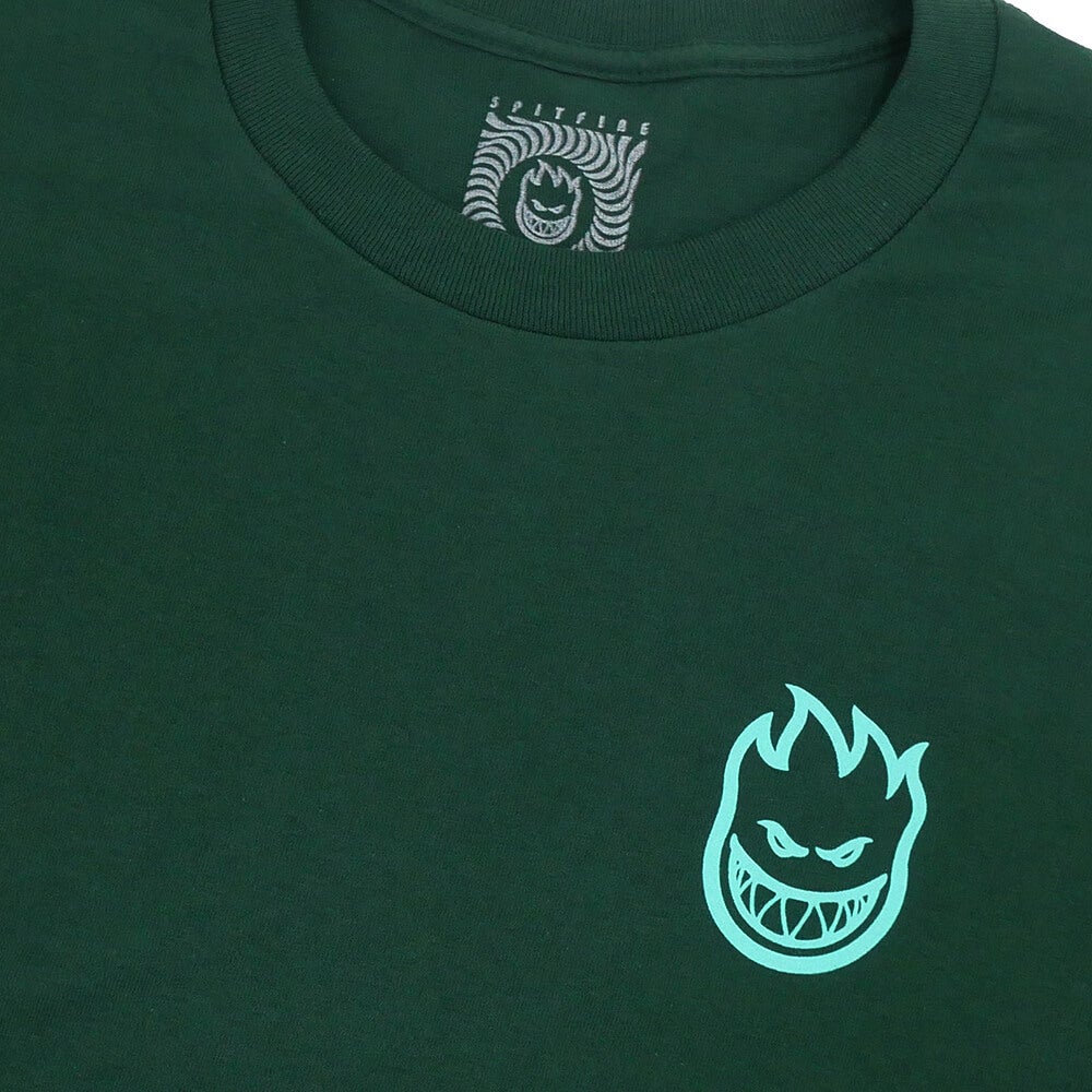SPITFIRE T-SHIRT スピットファイヤー Tシャツ FLORAL CLASSIC FOREST GREEN スケートボード スケボー 2