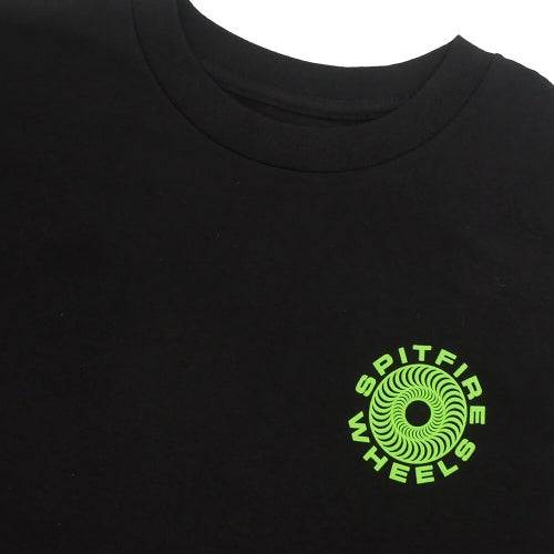 SPITFIRE T-SHIRT スピットファイヤー Tシャツ CLASSIC 87 SWIRL FILL BLACK/GREEN スケートボード スケボー 2