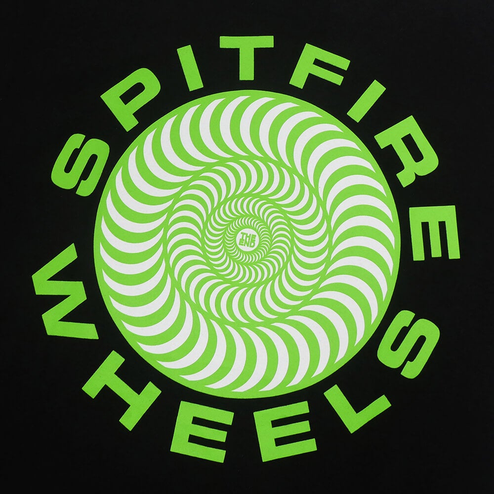 SPITFIRE T-SHIRT スピットファイヤー Tシャツ CLASSIC 87 SWIRL FILL BLACK/GREEN スケートボード スケボー 3