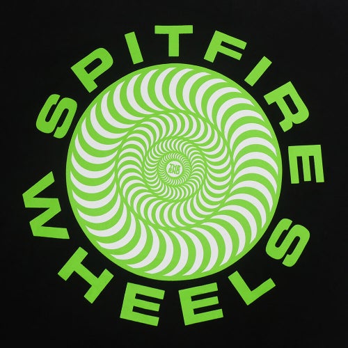 SPITFIRE T-SHIRT スピットファイヤー Tシャツ CLASSIC 87 SWIRL FILL BLACK/GREEN スケートボード スケボー 3