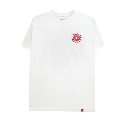 SPITFIRE T-SHIRT スピットファイヤー Tシャツ CLASSIC 87 SWIRL FILL WHTE/RED スケートボード スケボー 1