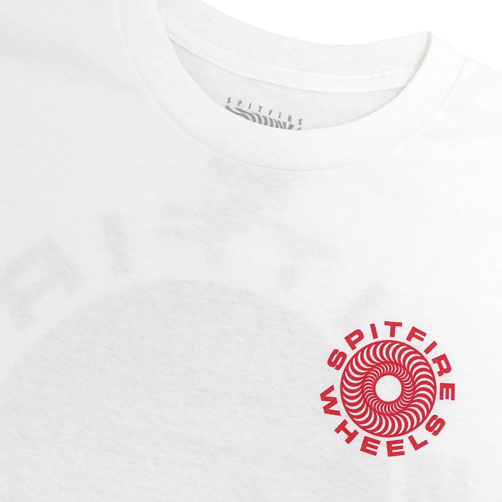 SPITFIRE T-SHIRT スピットファイヤー Tシャツ CLASSIC 87 SWIRL FILL WHTE/RED スケートボード スケボー 2