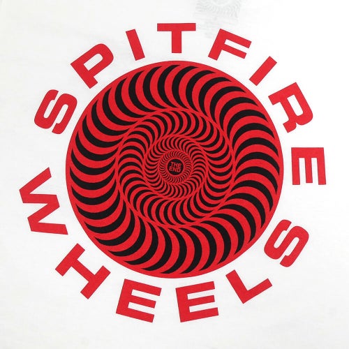 SPITFIRE T-SHIRT スピットファイヤー Tシャツ CLASSIC 87 SWIRL FILL WHTE/RED スケートボード スケボー 3