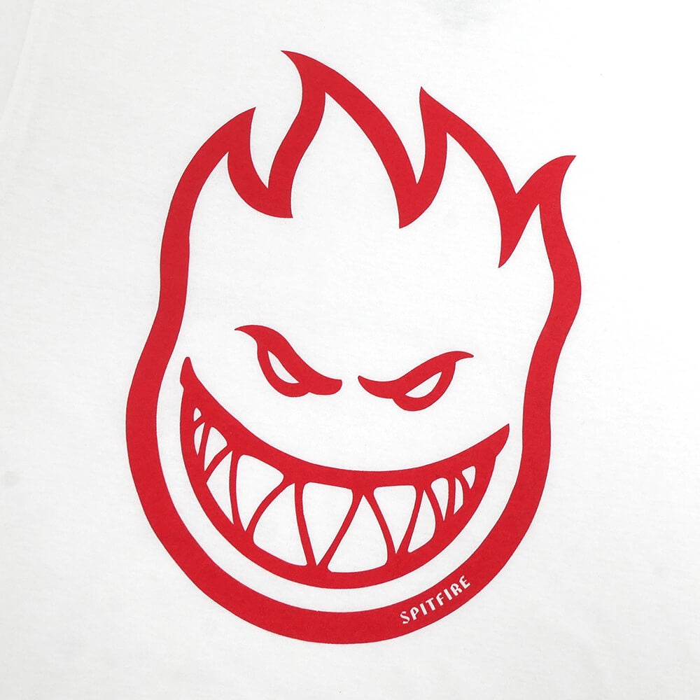SPITFIRE T-SHIRT スピットファイヤー Tシャツ BIGHEAD WHTE/RED スケートボード スケボー 1