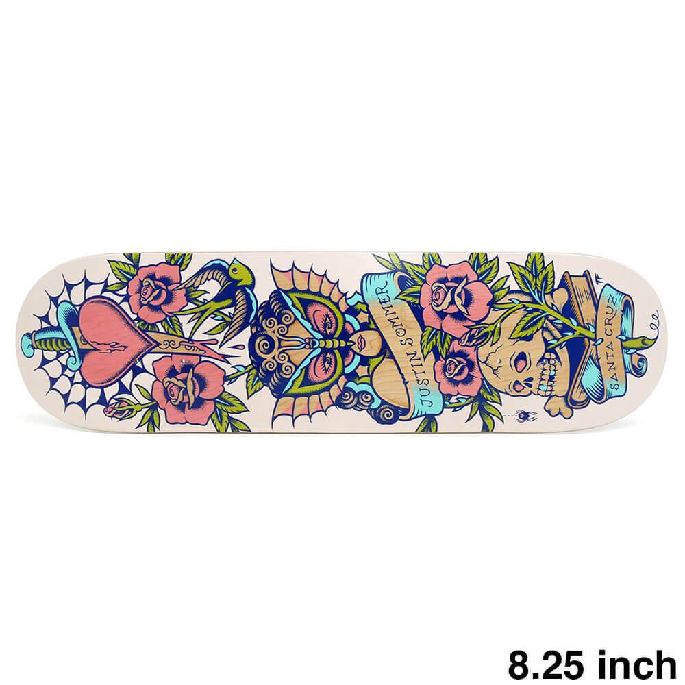 SANTA CRUZ DECK サンタクルーズ デッキ JUSTIN SOMMER TATTOOED 8.25 スケートボード スケボー 1