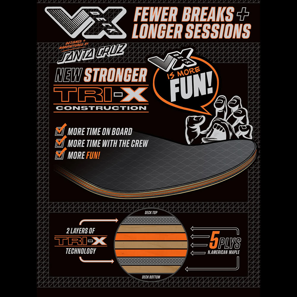 SANTA CRUZ DECK サンタクルーズ デッキ NATAS KAUPAS SHATTERED PANTHER VX 9.0 スケートボード スケボー 5
