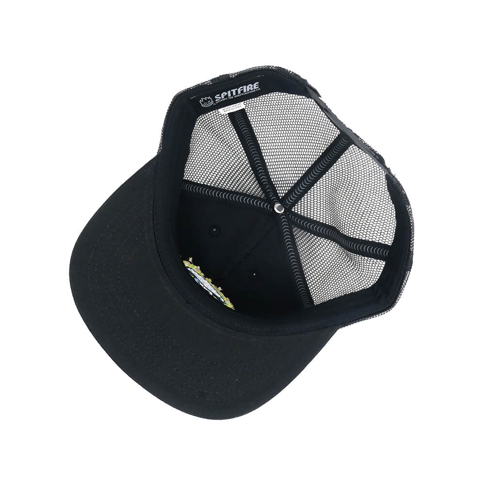 SPITFIRE MESHCAP スピットファイヤー メッシュキャップ MUSHROOM BIGHEAD TRUCKER SNAPBACK BLACK スケートボード スケボー 3