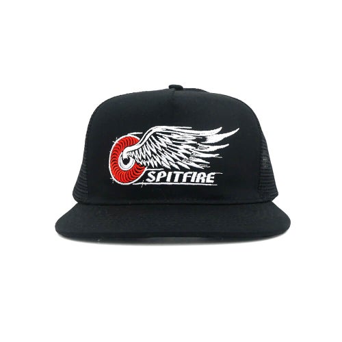 SPITFIRE MESHCAP スピットファイヤー メッシュキャップ CLASSIC WING TRUCKER SNAPBACK BLACK スケートボード スケボー 1