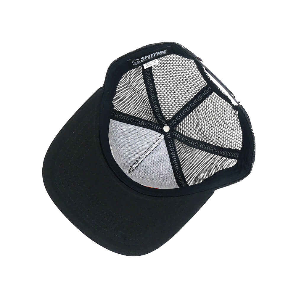 SPITFIRE MESHCAP スピットファイヤー メッシュキャップ CLASSIC WING TRUCKER SNAPBACK BLACK スケートボード スケボー 3