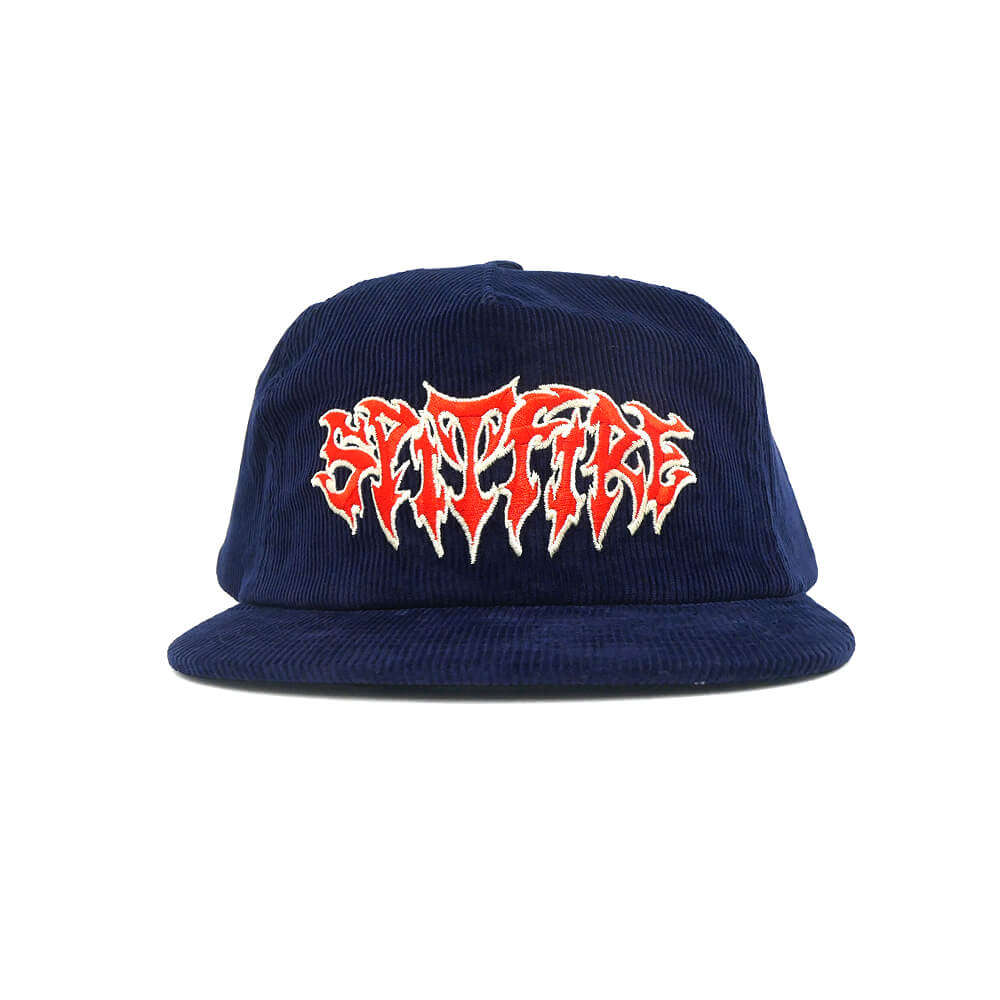 SPITFIRE CAP スピットファイヤー キャップ DEMON SCRIPT CORDUROY SNAPBACK NAVY スケートボード スケボー 1