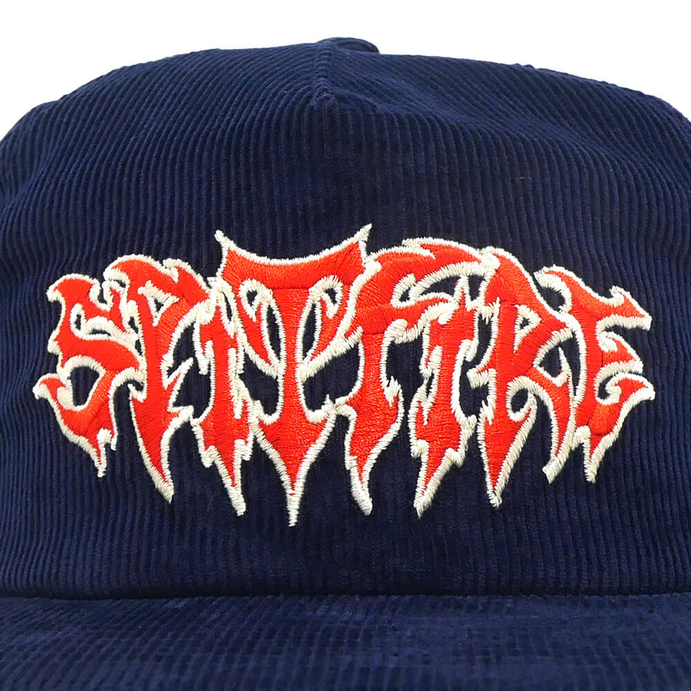 SPITFIRE CAP スピットファイヤー キャップ DEMON SCRIPT CORDUROY SNAPBACK NAVY スケートボード スケボー 4