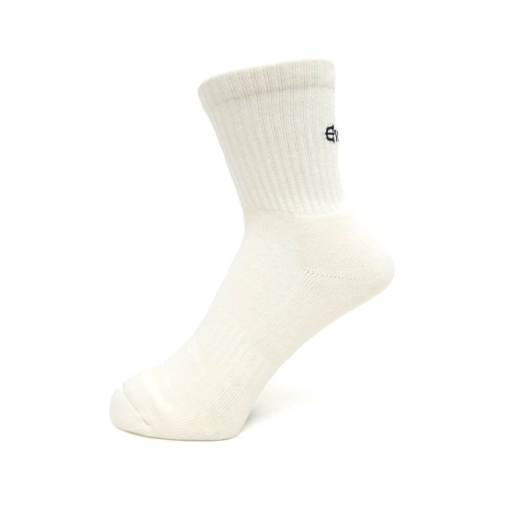 EVISEN SOCKS エビセン ソックス 靴下 LOGO ANKLE WHITE スケートボード スケボー 1
