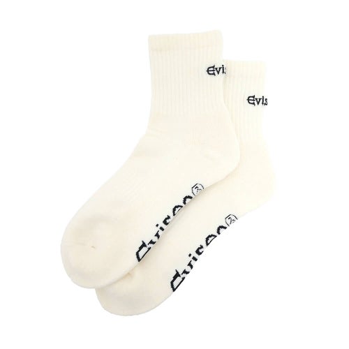 EVISEN SOCKS エビセン ソックス 靴下 LOGO ANKLE WHITE スケートボード スケボー 3
