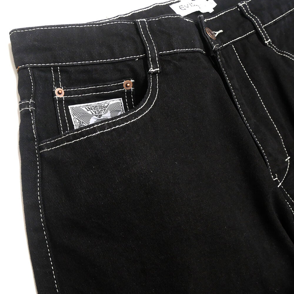 EVISEN JEANS エビセン パンツ ジーンズ ATARI ONE-UP DENIM BLACK スケートボード スケボー 1