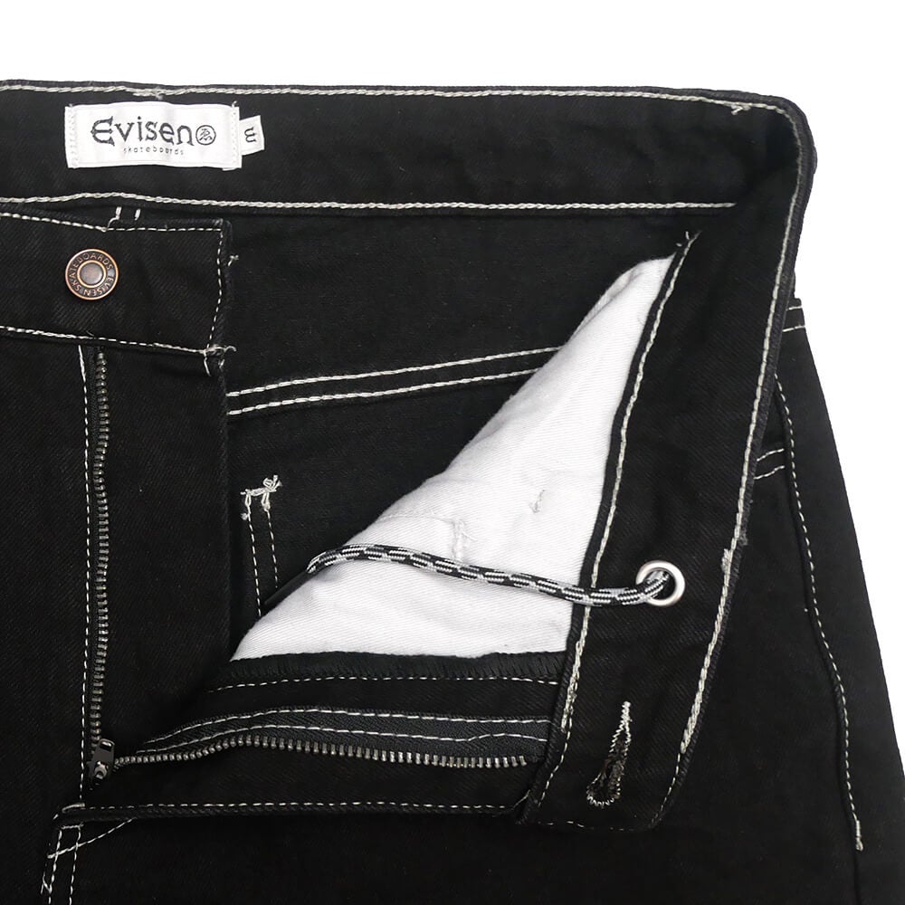 EVISEN JEANS エビセン パンツ ジーンズ ATARI ONE-UP DENIM BLACK スケートボード スケボー 4