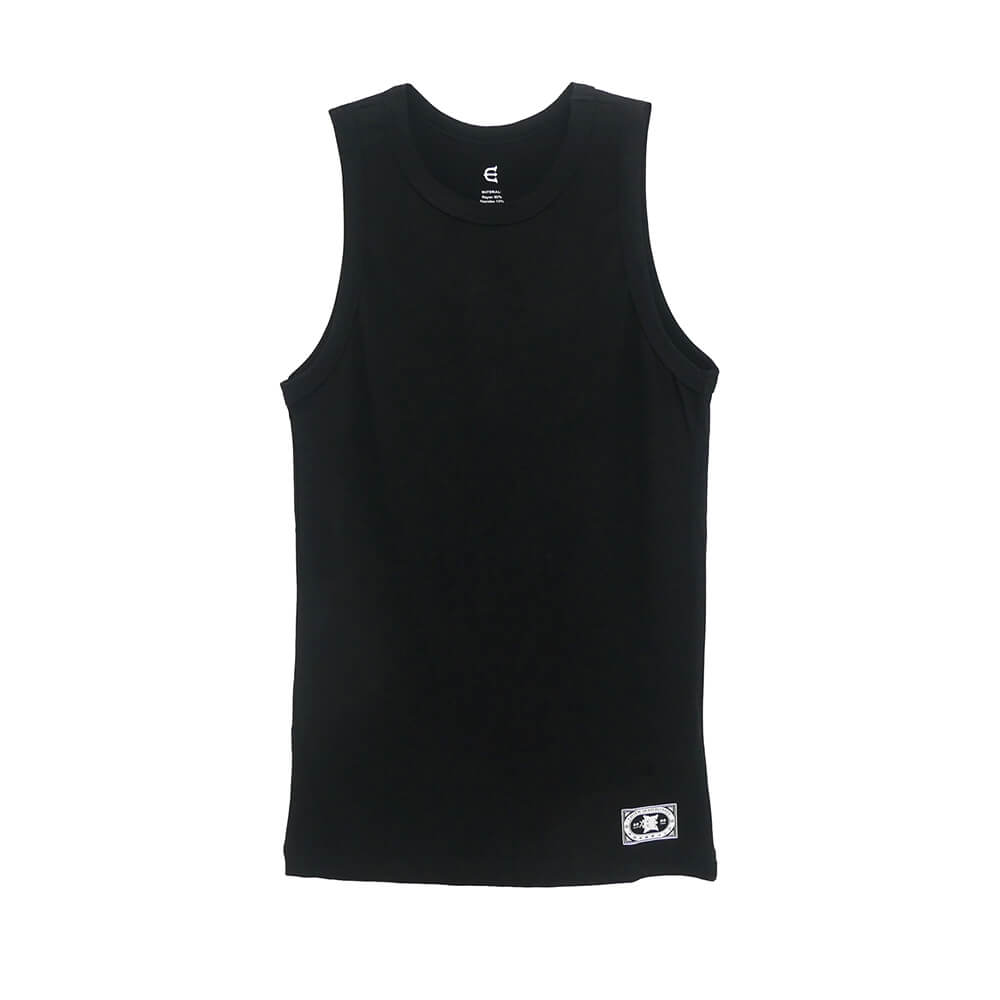 EVISEN TANK-TOP エビセン タンクトップ MATCH LOGO 2PACK BLACK スケートボード スケボー 