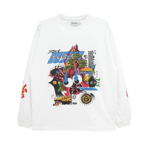 EVISEN LONG SLEEVE エビセン ロングスリーブTシャツ BASTERD WHITE スケートボード スケボー 1