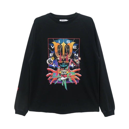 EVISEN LONG SLEEVE エビセン ロングスリーブTシャツ COMING BLACK スケートボード スケボー 