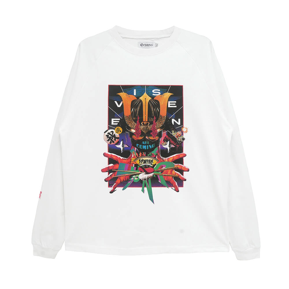 EVISEN LONG SLEEVE エビセン ロングスリーブTシャツ COMING WHITE スケートボード スケボー 