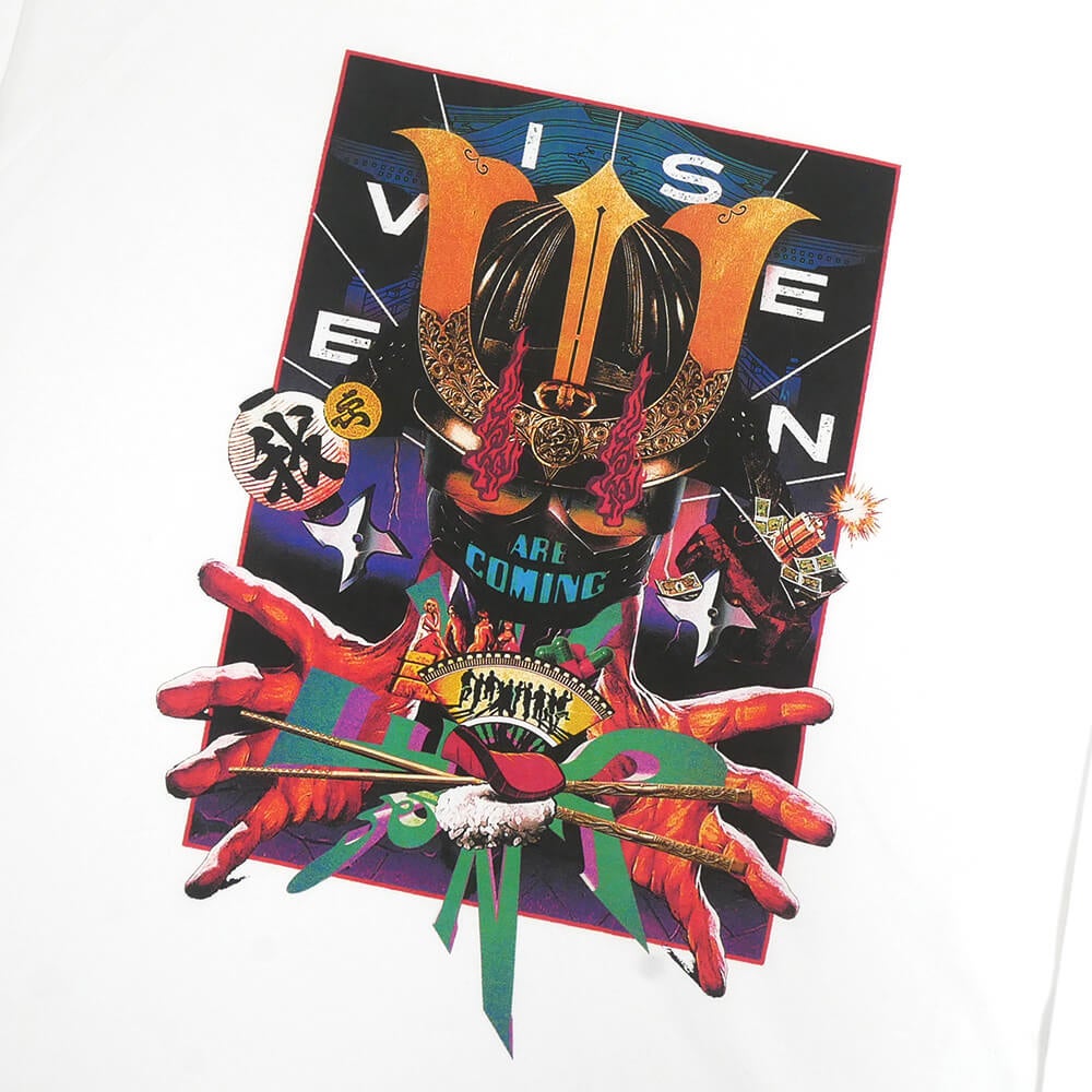 EVISEN LONG SLEEVE エビセン ロングスリーブTシャツ COMING WHITE スケートボード スケボー 1