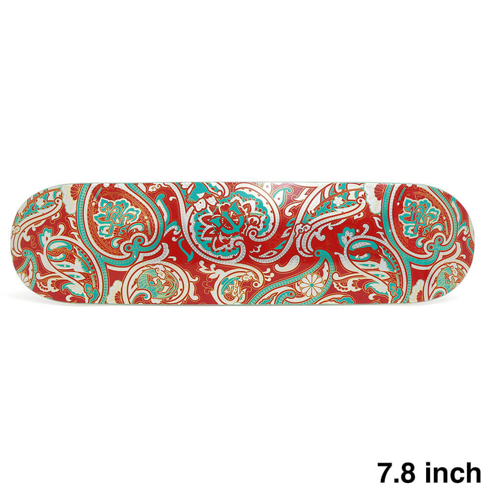 EVISEN DECK エビセン デッキ TEAM PAISLEY RED TURQUOISE 7.8 スケートボード スケボー 1