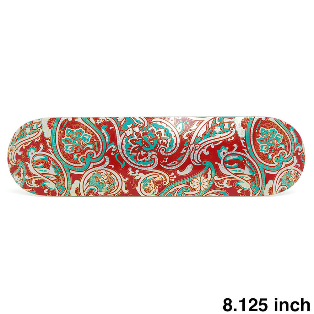 EVISEN DECK エビセン デッキ TEAM PAISLEY RED TURQUOISE 8.125 スケートボード スケボー 1