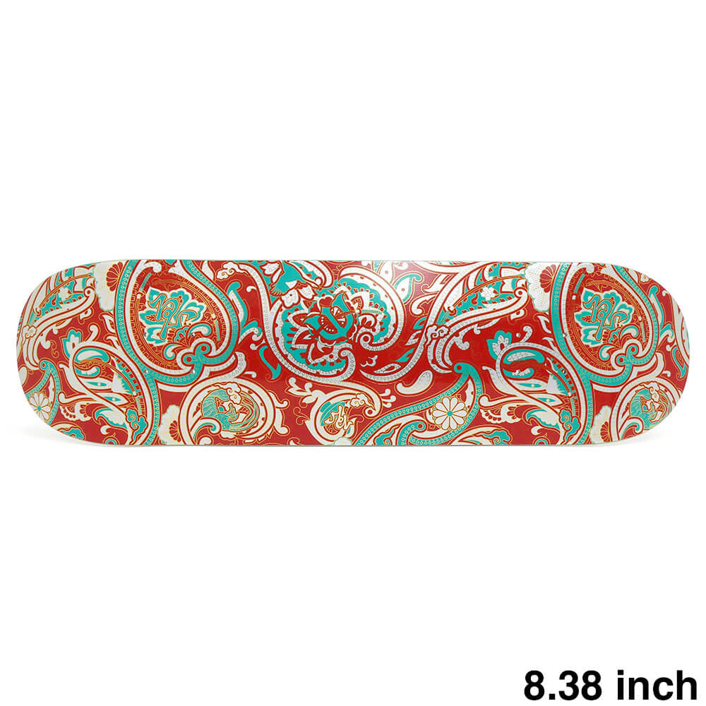 EVISEN DECK エビセン デッキ TEAM PAISLEY RED TURQUOISE 8.38 スケートボード スケボー 1