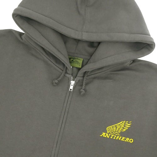ANTIHERO HOOD アンチヒーロー パーカー MOTORIZED EMB ZIP UP CHARCOAL スケートボード スケボー 1