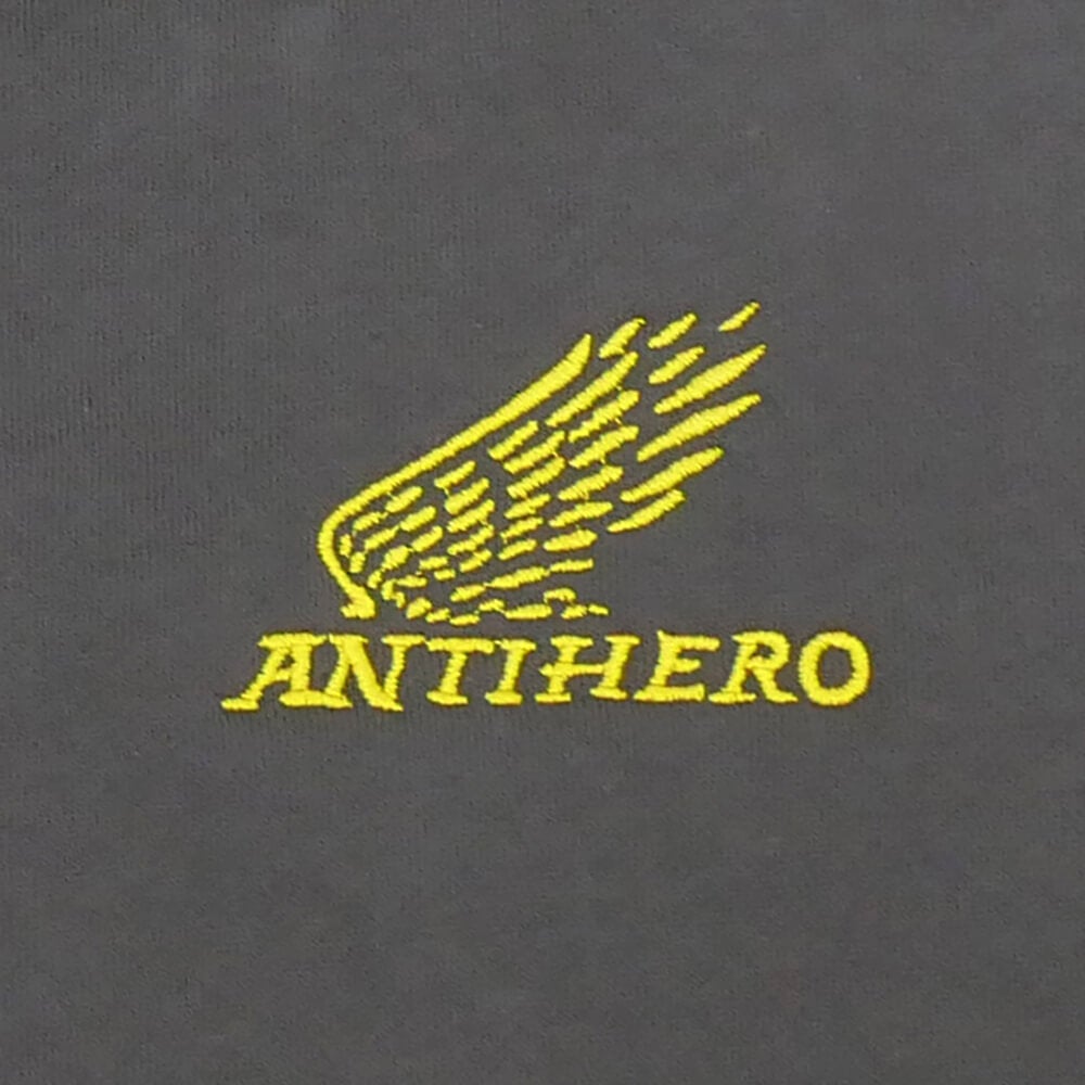 ANTIHERO HOOD アンチヒーロー パーカー MOTORIZED EMB ZIP UP CHARCOAL スケートボード スケボー 2