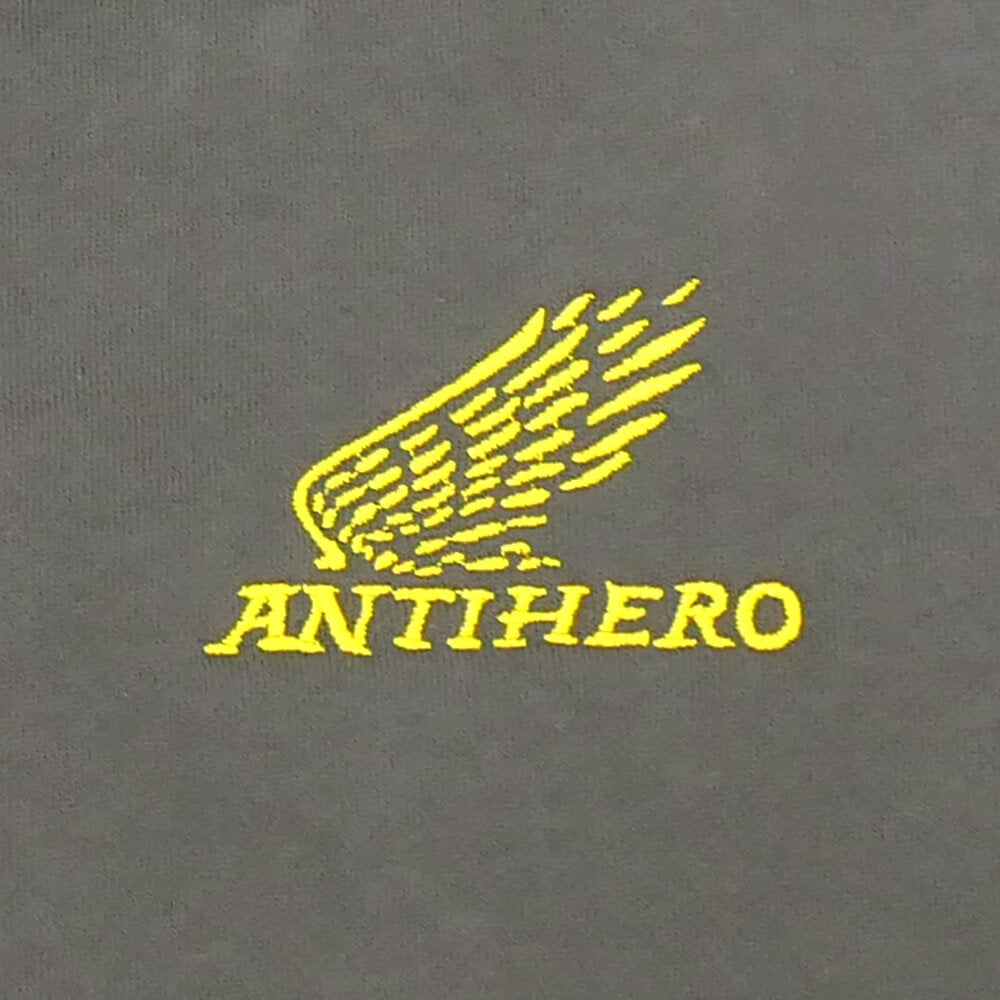 ANTIHERO HOOD アンチヒーロー パーカー MOTORIZED EMB ZIP UP CHARCOAL スケートボード スケボー 2