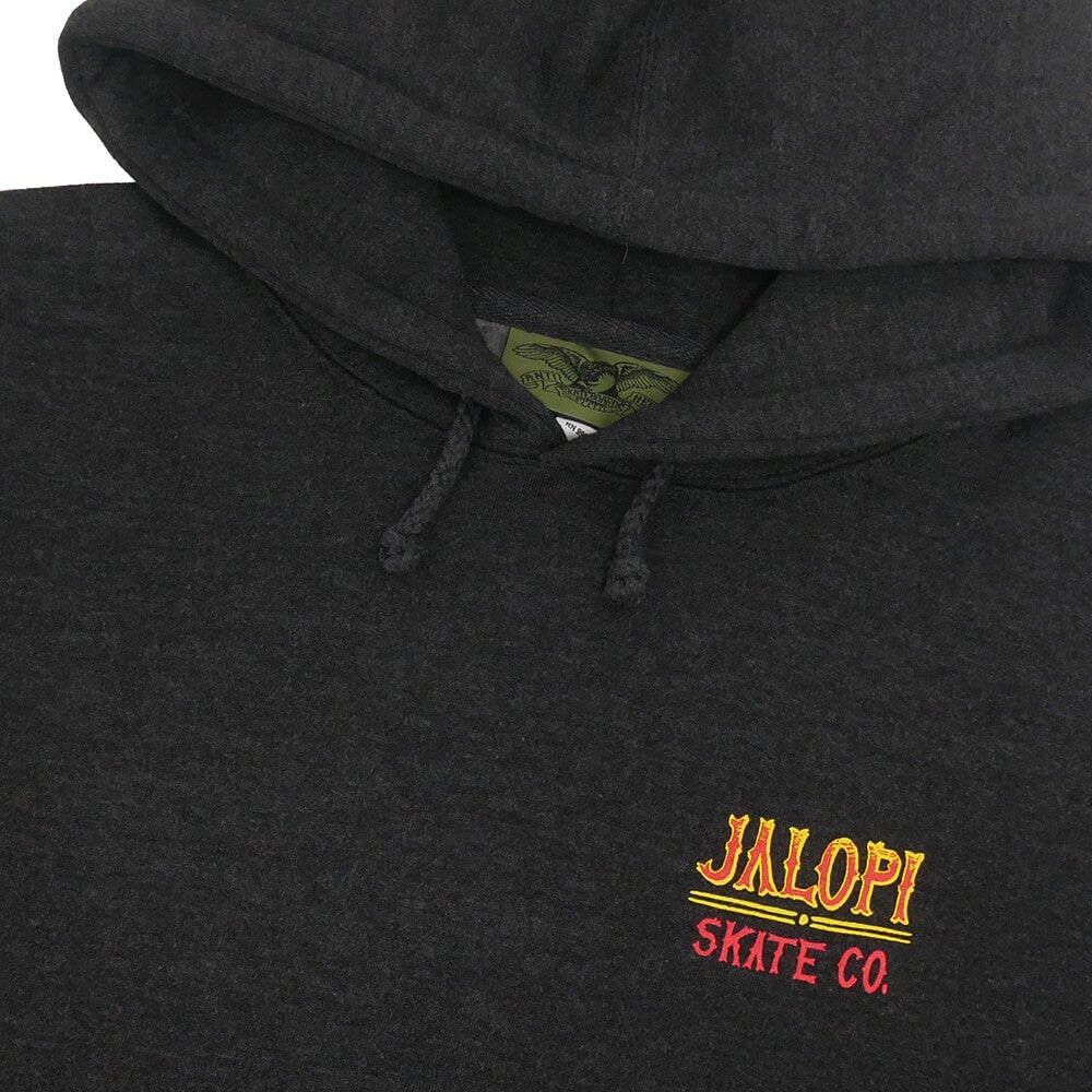 ANTIHERO HOOD アンチヒーロー パーカー JALOPI RETURNS CHARCOAL スケートボード スケボー 2