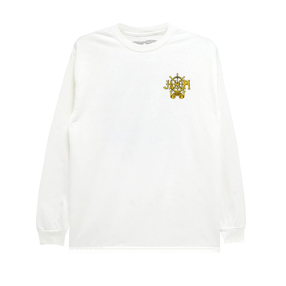 ANTIHERO LONG SLEEVE アンチヒーロー ロングスリーブTシャツ JALOPI TUGBOAT WHITE スケートボード スケボー 1