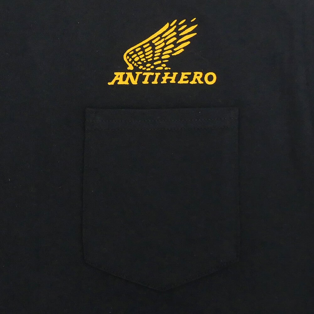 ANTIHERO LONG SLEEVE アンチヒーロー ロングスリーブTシャツ MOTORIZED POCKET BLACK スケートボード スケボー 2
