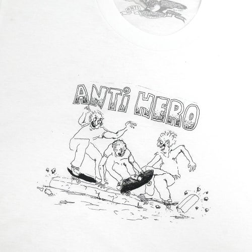 ANTIHERO T-SHIRT アンチヒーロー Tシャツ CURB PIT WHITE スケートボード スケボー 1