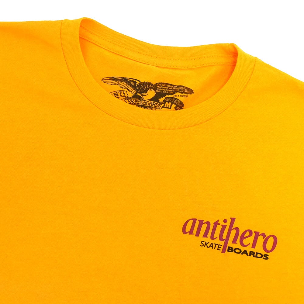 ANTIHERO T-SHIRT アンチヒーロー Tシャツ THE BUCKY GOLD スケートボード スケボー 2
